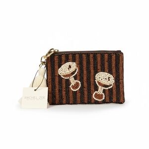 Rachel Zoe Beaded Espresso Coin Pouch